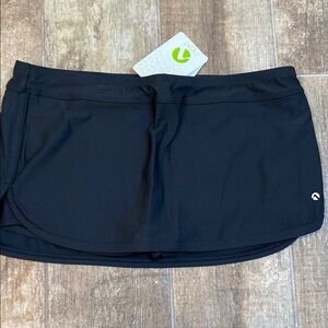 Next swim skirt with bike short liner black